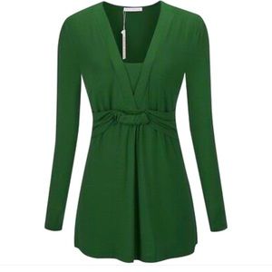 Hunter Green Twist Knot Tunic